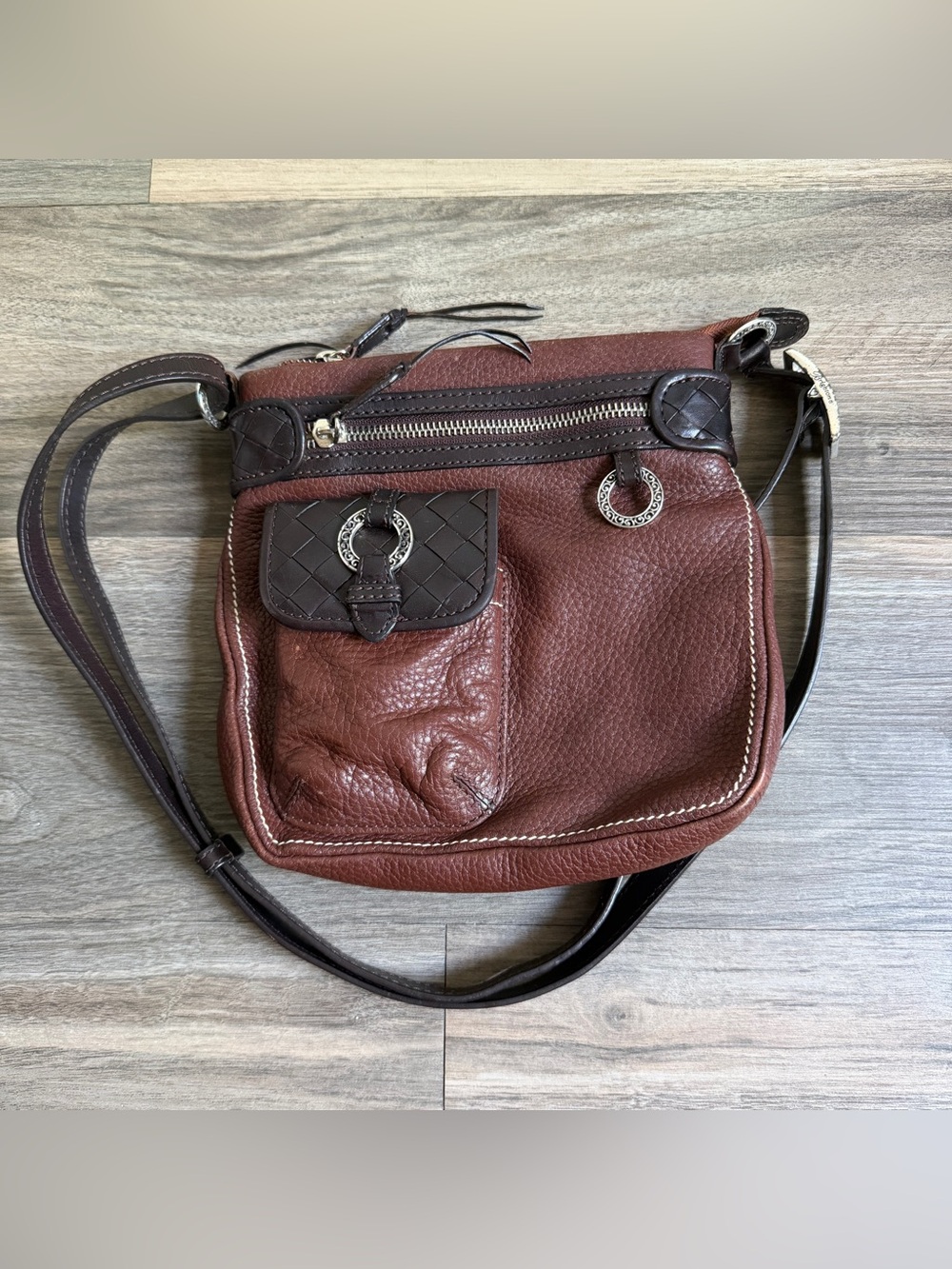 Womens Brighton brown Crossbody bag western charm